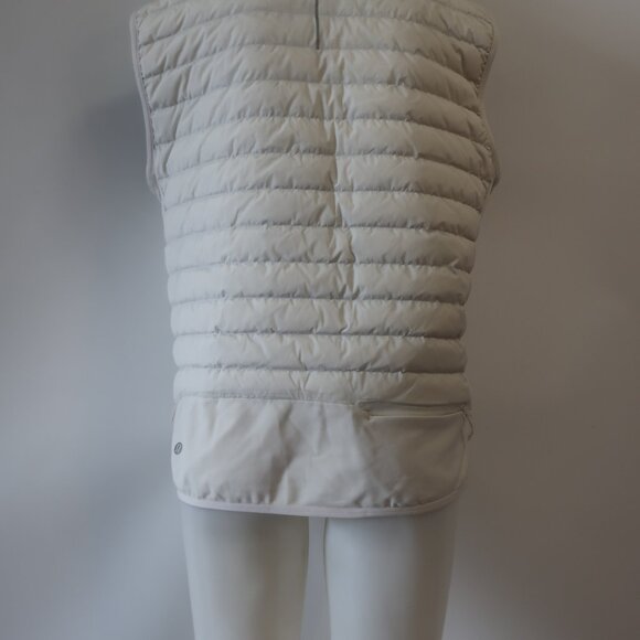 Mens Lululemon (Item -82) Off-White Full Zip Polyester Quilted Puffer Vest M - Picture 9 of 10